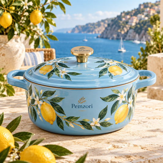 Pemzori Isola Blue Lemon Lidded Casserole