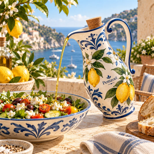 Pemzori Positano Lemon Oil Cruet with Stopper