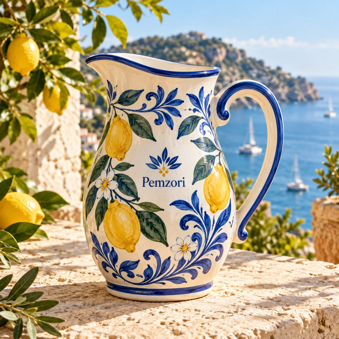 Pemzori Amalfi Lemon Garden Pitcher